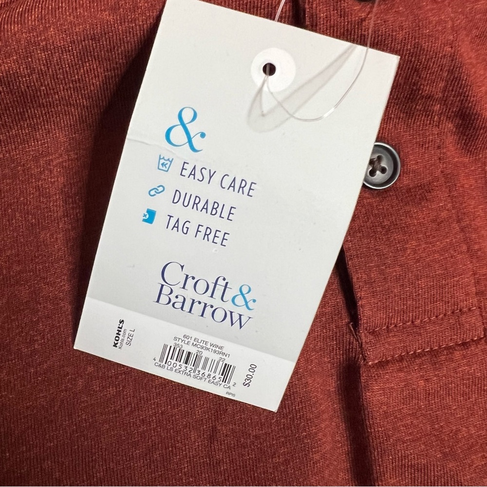 ($30) Croft & Barrow NWT Henley top - Picture 5 of 5